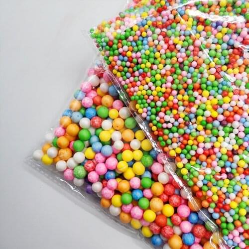 Colorful Styrofoam Balls Mini Decorative Foam Balls DIY Craft Supplies DIY Toys Beads Toy Slime Clay Accessories for Children