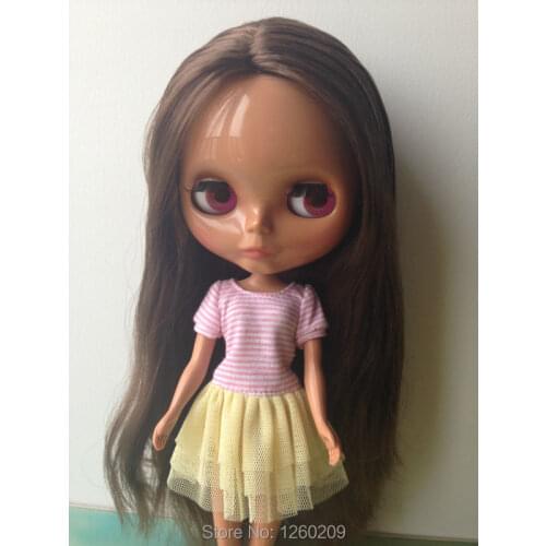 New Arrival Blyth, 30cm Tan Skin Blyth Doll Black Skin Doll Without Clothes 045