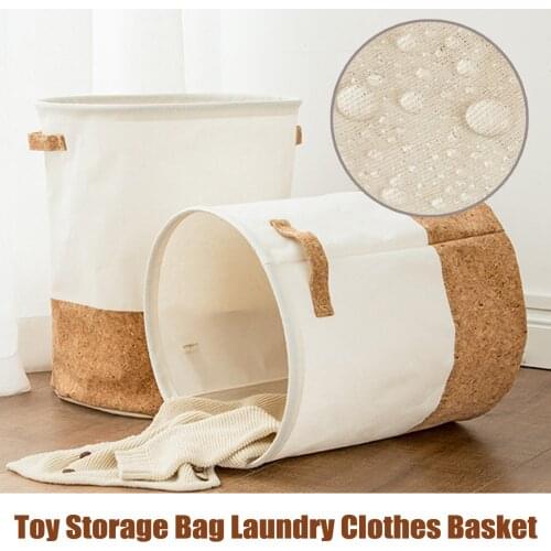 Linen Storage Basket Folding Clothes Laundry Basket Super Large Bag Cotton Washing Dirty Clothes Basket Organizer Storage Box