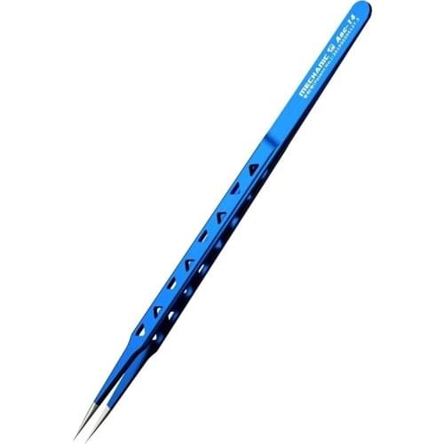 Mechanic Aac14 Stainless Steel 8 Hole Tweezers for Precise Maintenance of Mobile Phone Flying Wire Spot Welding IC Chip Tool