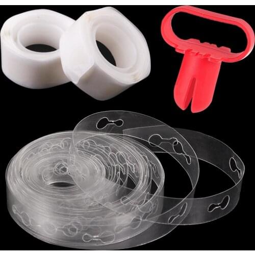 Behogar Balloon Arch Garland Decorating Strip Kit Including 2 Rolls 16.4ft Balloon Tape Strip 200pcs Dot Glue 1pcs Tying Tool