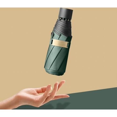 New Mini UV Umbrella Five Folding Portable Pocket Umbrella Rain Women Colorful 8K Windproof Sun Umbrellas Girls UPF50+ Parasol