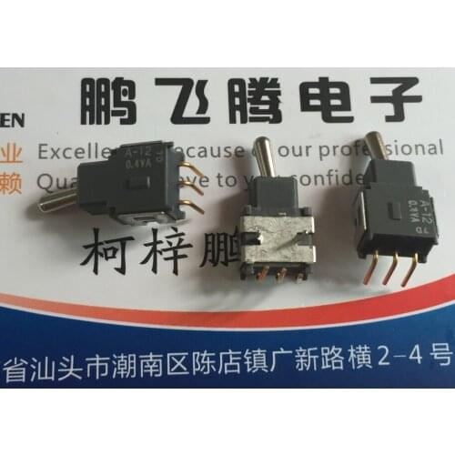 Original new 100% A-12JH waterproof mini button switch 3pin 2gear shaking head 0.4VA