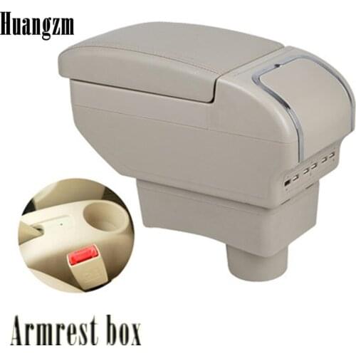 Armrest For Chery A13 Very Celer fulwin 2 2008-2012 Dual Layer PU Leather Central Store Content box with ashtray Cup holder Car
