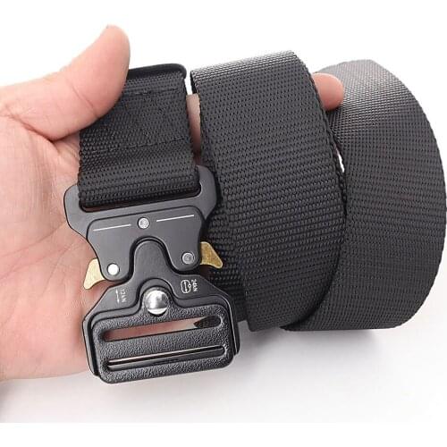 Mens Tactical Belt Outdoor Hunting Quick Release Buckle Unisex Nylon Canvas Military Training Belt High Quality Designer Belts