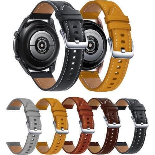 Genuine Leather 22MM Wristbands For Samsung Galaxy Watch 46mm Gear S3 Classic/Frontier Galaxy Watch 3 45mm Official Style Strap