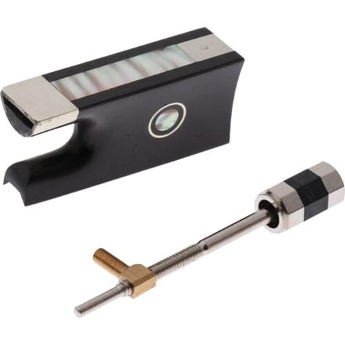 10 pcs High quality ebony violin bow frogs with silver mounted