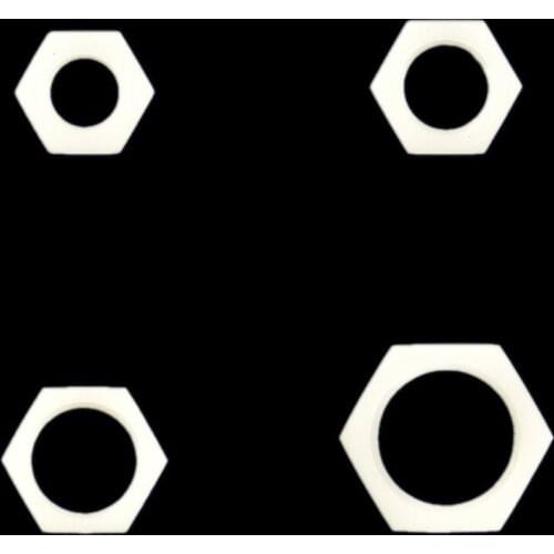 1PCS 1/8" 1/4" 3/8" 1/2" 3/4" Female thread plastic nuts Lock nut Outer hexagon fastening nut with Sealing ring