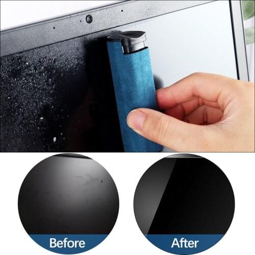 1PC 2 In 1 Phone Screen Cleaner Spray Computer Screen Dust Removal Microfiber Cloth Lens Cleaning Artiface Tools Easy to Carry