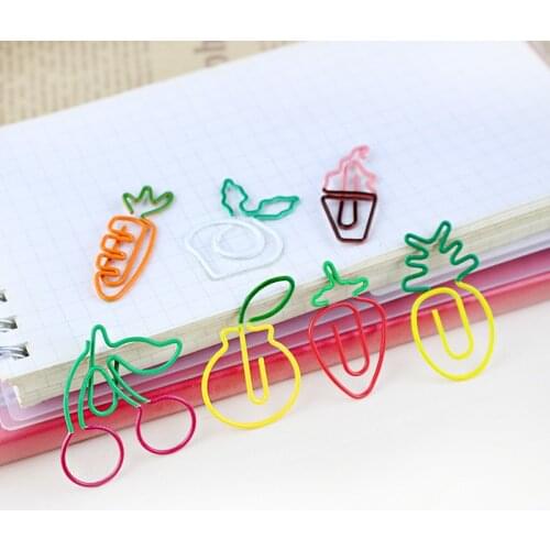 10pcs/lot Paper Clip Kawaii Carrot Shape Office Supply Paper Clip Bookmark Gift Stationery For Book Accessories Teacher Gifts