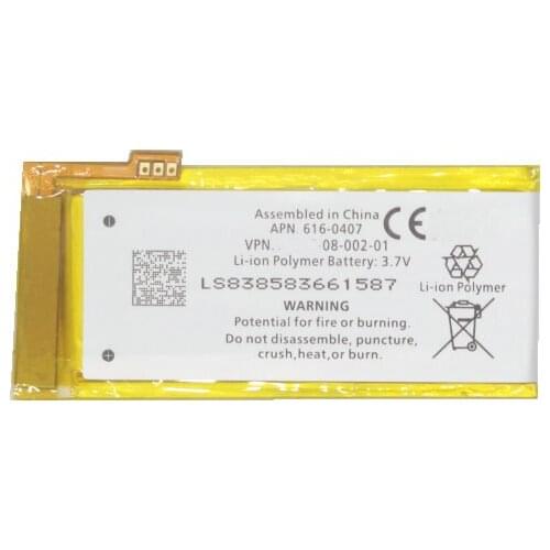 10pcs /lot Replacement 616-0407 Nano 4 Battery For Nano 4 Battery 3.7V For iPod Nano4 4G 4th 4Gen Generation MP3 Batteries