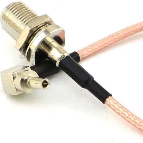 100PCS RF Connector F to CRC9 cable F female to CRC9 right angle RG316 Pigtail cable for 3G/4G USB