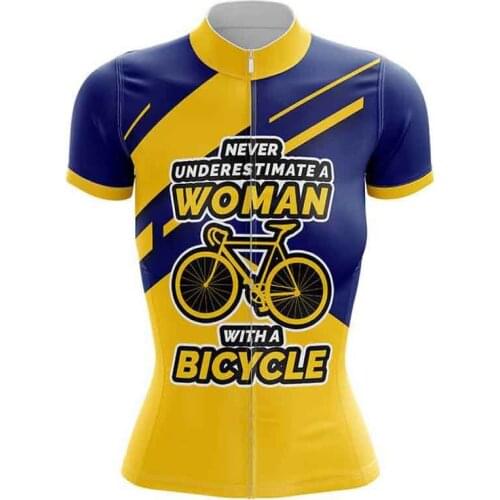 2021 cycling jersey womens bike jerseys 2021 short sleeve pro team fietskleding dames racing top sportswear shirt summer yellow