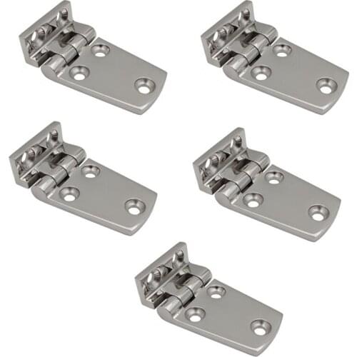 5pcs/lot right angle 38*66mm marine grade 316 stainless steel mirror polished cast offset short side hinges for boat yacht hinge