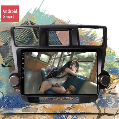 Car Radio For Toyota Highlander 2008-2013 Octa Core Android 10.0 Car DVD GPS Navigation Player Deckless Car Stereo Headunit