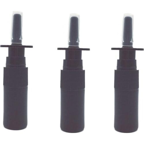 Freeship 100Pcs 5ml HDPE Black Nasal Spray Bottle Portable Empty Atomizers Cosmetic Makeup Bottle Sample Test