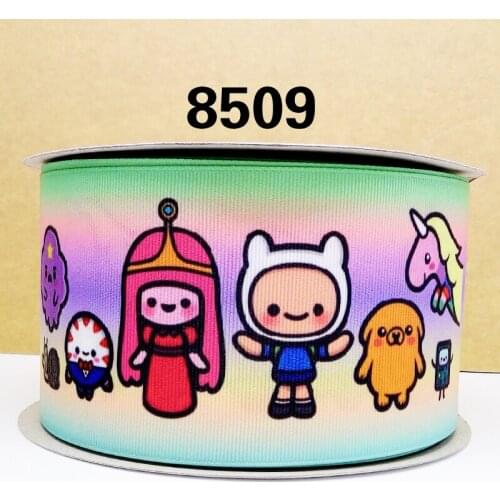 Free shipping 50 yard per size cartoon printed grosgrain ribbon 8509
