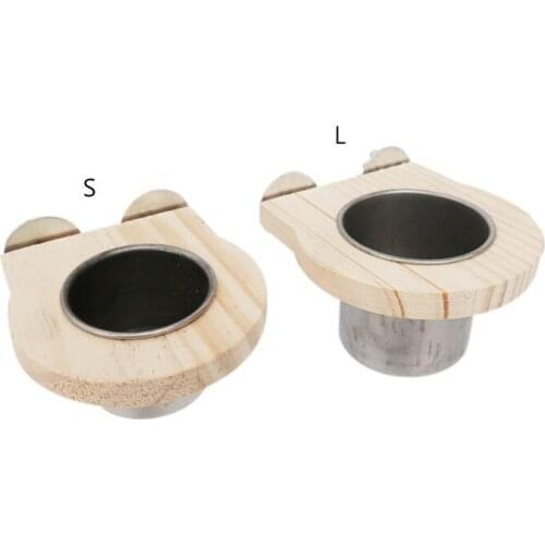 Bird Feeding Cup with Clamp Parrot Cage Hanging Food Water Bowl Stainless Steel Coop Cup Feeding Dish Feeder for Parakeet Conure