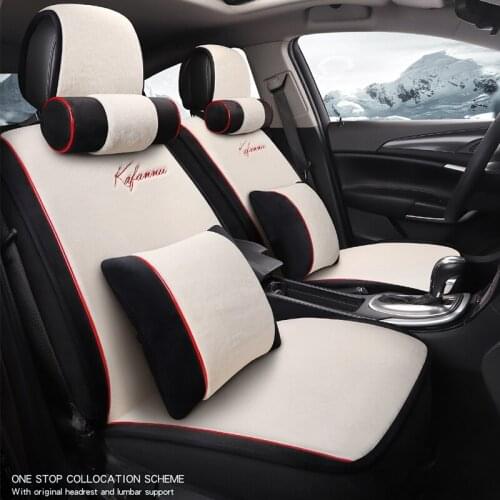 Artificial fur car seat cover universal autumn winter rabbit fur car seat cushion Fit for most cars soft Luxury car seat cape
