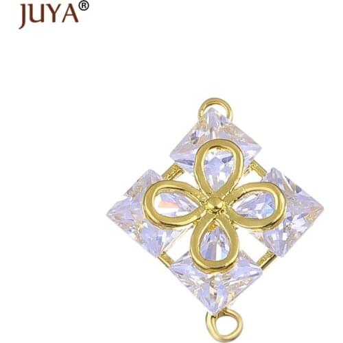 Handmade diy bracelets necklace earrings findings accessories luxury Austrian crystal charms connectors for jewelry making