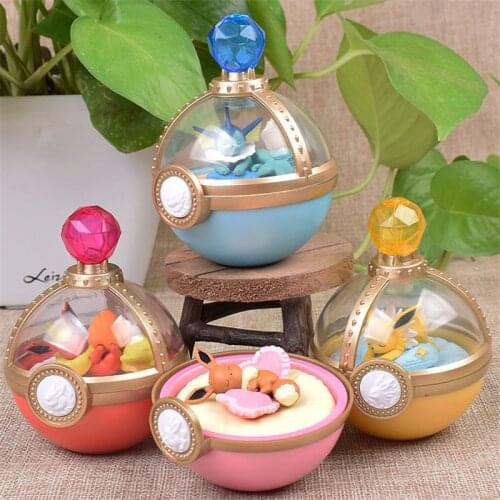 Eevee Flareon Vaporeon Jolteon Dreaming Case Series Action Figure Toy Pokemones Finger Toy Room Decoration Lovely Gifts for Kids