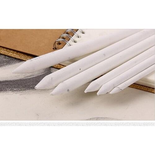6pcs double head rice paper brush Pencils Blending Smudge Tortillon Stump Sketch 6 Sizes Art Drawing Tool Pastel New Drop ship