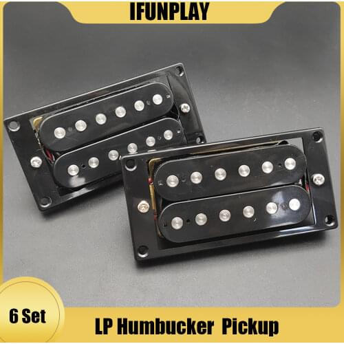 6set Electric Guitar Pickup Double Coil Humbucker Pickup Bridge Neck Pickup Set LP Electric Guitar Parts