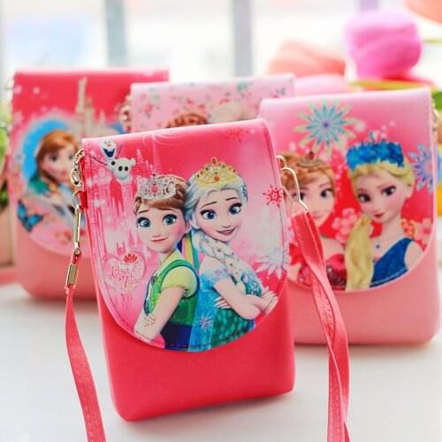 Frozen 2 Creative Childrens Messenger Bag Girl Cute Storage Bag Cartoon Handbag Disney Anime Figure Elsa Anna Model Printing