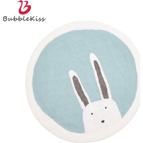 Bubble Kiss Cartoon Lamb Wool Round Carpet Thicken Childrens Crawling Bedroom Rugs Living Room Decoration Velvet Floor Mat Rug