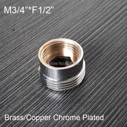 Copper Male 3/4" Female 1/2" Pipe Fitting Chrome Plated Brass Faucet Water Tap Adapter for Siemens Bosch Washing Machine