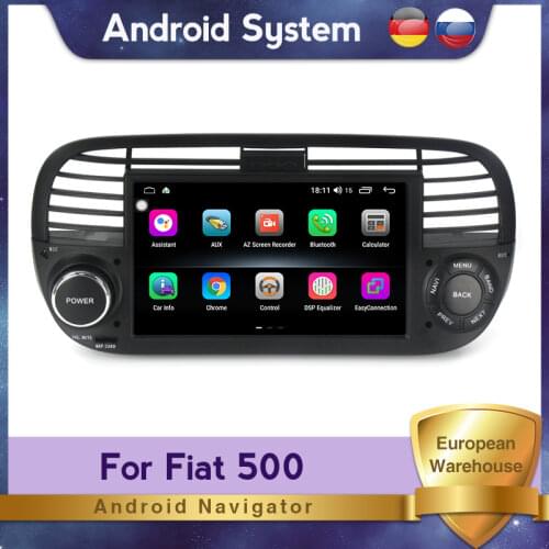 MEKEDE CarPlay Android Quad Core Car GPS Navigation DVD Multimedia Player for FIAT 500 1 Din Car Radio Stereo Buit In FM DPS BT