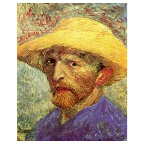 Metal Tin Sign Wall Plaque Vincent Van Gogh Self Portrait Metal Tin Sign Wall Plaque Large :12X 8 Inches
