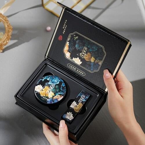 2021 New Makeup Cosmetic Set Oriental Beauty Gift Box Velvet Lipstick Finishing Powder 2Pcs One Set For Student Girl