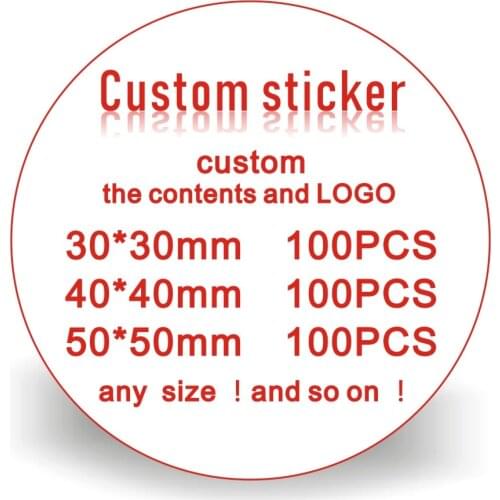 Custom stickers label printing LOGO Personalized Design roll Label Candy Gift Box Birthday Party food Seal self-adhesive sticker