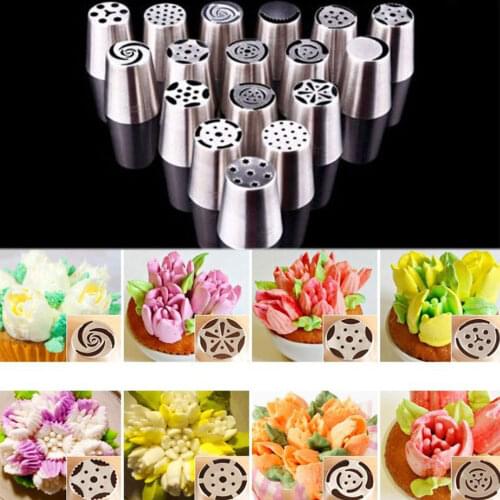 30 Kinds Stainless Steel Russian Sharp Beak Pattern Cream Nozzle Pastry Fudge Cake Decorating Tools Kitchen Accessories