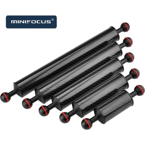 2 x D40mm Carbon Fiber Underwater Float Arm for Diving Tray Housing Video Light/Strobe Buoyancy Floating Ball Mounting (2 PCS)