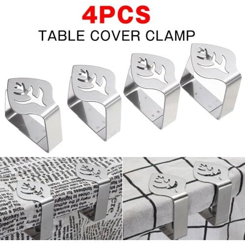 Table Cover Clamp Holder Stainless Steel Leaf Tablecloth Clip Adjustable Holder Cloth Clamps Promenade Picnic Wedding Party