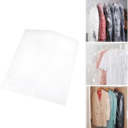 Transparent Plastic Clothes Dust Cover Coat Waterproof Dry Bag Dustproof And Shop Cleaning Bag Hanging Disposable Clothes D8Q2