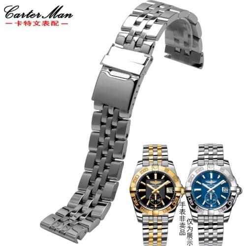 22mm 24mm High quality Stainless steel watchband silver universal style men watch strap accessories