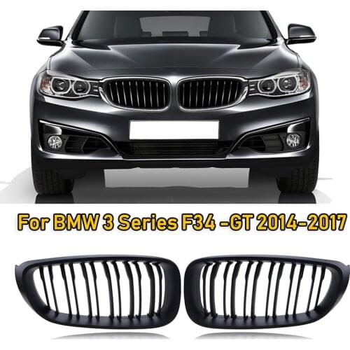 Car Front Bumper Kidney Grille Grill Fit For BMW 3 Series GT F34 2014 2015 2016 2017 ABS Modified Part Accessories