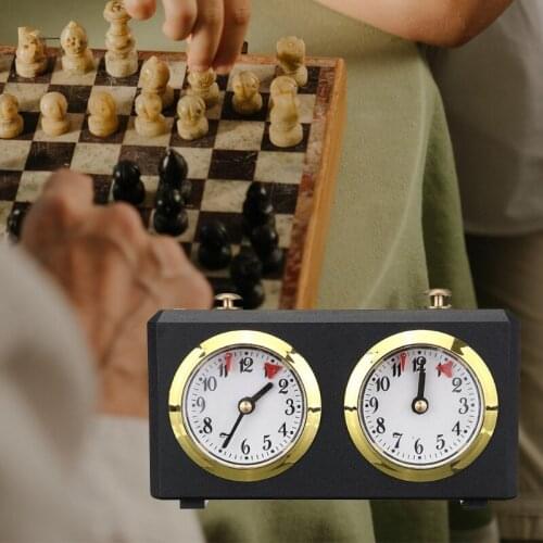 RXBC Chess Timer, Professional Chess Clock Game Timer Analogue Clock Chess Timer I-GO Count Up Count Down Timer, International