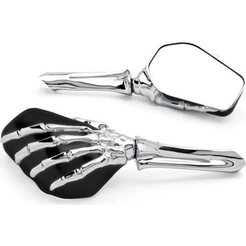 Brand new Black/Chrome Custom Motorcycle Skeleton Mirrors For Kawasaki Shaft Voyager ZN 700 1100 1300
