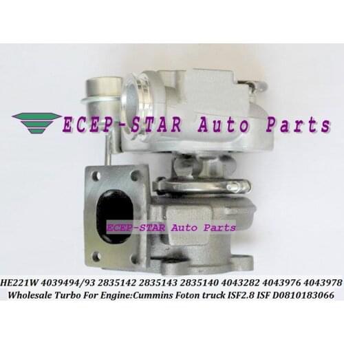 HE221W 4039494 2835142 2835143 2835140 4043282 4043978 4039493 D0810183066 Turbo Turbocharger For Cummins Foton truck ISF2.8 ISF