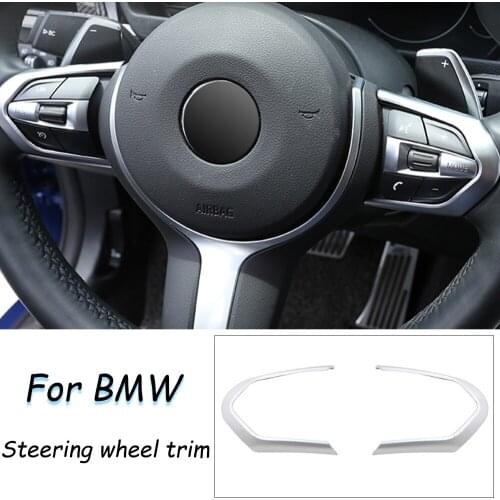 Carbon Fiber For BMW F20 F22 F21 F30 F32 F33 F36 F06 F12 F13 X5 F15 X6 F16 M-Sport ABS ChromSteering Wheel Decoration Frame Trim