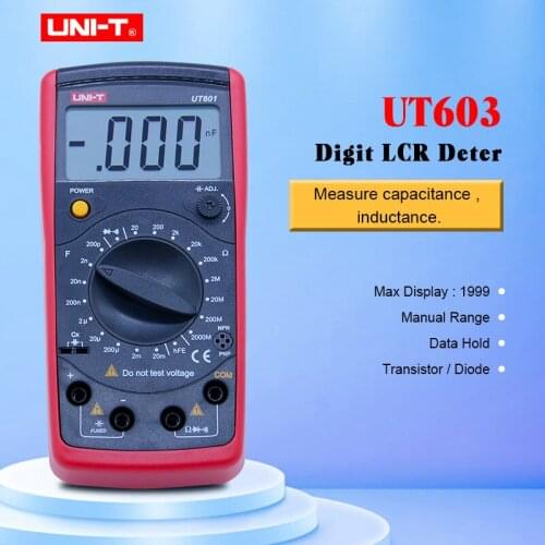 UNI-T UT603 Modern Resistance Inductance Capacitance Meters Testers LCR Meter Capacitors Ohmmeter w/hFE Test