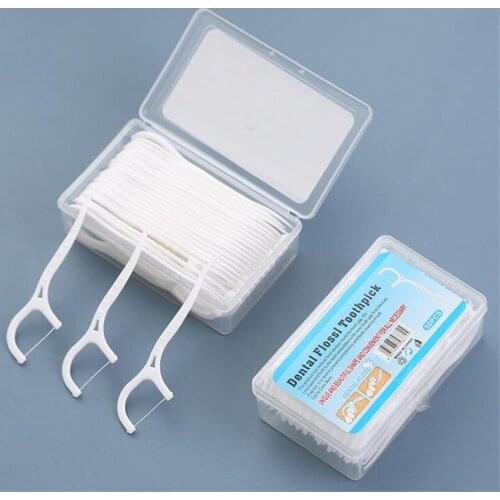 50/100pcs Dental Floss Flosser Picks Toothpicks Teeth Stick Tooth Cleaning Interdental Brush Dental Floss Pick Oral Hygiene Care