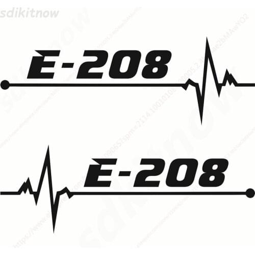 1pair New Heart Car Decal Sticker Styling Windows Door Decoration For peugeot e208 accessories
