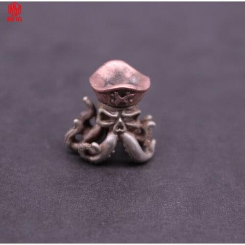 1PC EDC Paracord Beads Captain Octopus Retro Brass White Copper Lanyard Pendants Knife Beads Umbrella Rope Cord Beads Pendants