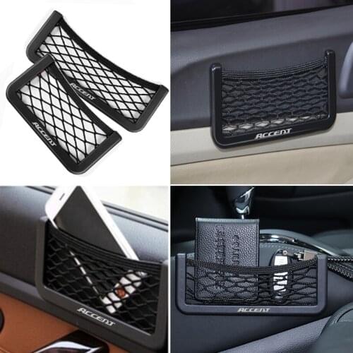 1x Auto Car Interior Body Edge Elastic Net Storage Car Accessories for Hyundai Accent
