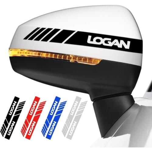 2pcs Car Rearview Mirror Stickers Body Styling For Dacia Logan 2014 2018 -2020 accessories